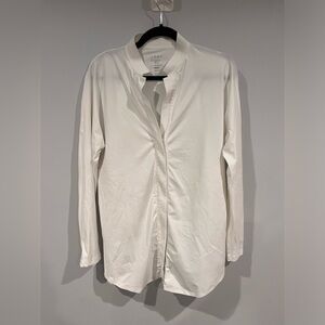 ADAY - Large L/S White Shirt - Something Borrowed Snap Button Down Closure